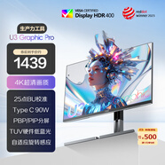 AOC 27英寸4K HDR400廣色域 Type-C90W 自適應(yīng)旋轉(zhuǎn)感應(yīng) TUV硬件低藍(lán)光不閃 節(jié)能辦公電腦顯示器U27U3D