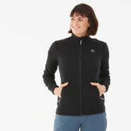迪卡儂（DECATHLON）保暖戶外抓絨衣外套男女運(yùn)動(dòng)寬松秋搖粒絨外套沖鋒衣內(nèi)膽 女款-全拉鏈- 黑色 2XL