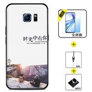 好機友三星S6手機殼S6保護套galaxy送膜防摔全包軟超薄情侶曲面屏網(wǎng)紅男液態(tài)硅膠女個(gè)性簡(jiǎn)約打工人訂定制 【三星S6】時(shí)光+全屏軟膜+指環(huán)+掛繩