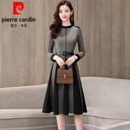 皮爾卡丹（pierre cardin）法式針織連衣裙女春秋裝2024年新款氣質(zhì)顯瘦今年流行春秋裙子針織 咖色 8938 XL
