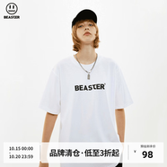 BEASTER短袖T恤男女同款國潮牌基礎(chǔ)款純色休閑圓領(lǐng)上衣易穿搭 白色 S