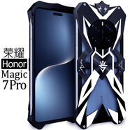 龍豈榮耀magic7pro手機殼榮耀magic7金屬邊框保護套魔術(shù)7中框保護新款夏天鏤空透氣散熱定制外殼男款 榮耀magic7 Pro  雷神
