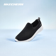 斯凱奇（Skechers）健步鞋丨男女同款一腳蹬女運(yùn)動(dòng)老人鞋散步鞋媽媽鞋休閑鞋 男款-黑色/白色/BKW 40