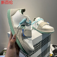MEOD冰人奧茲oetzi 丑萌鞋潮拼色一腳蹬小丑鞋布面透氣板鞋軟底休閑鞋 升級(jí)版白灰 41