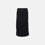 普羅恩薩·施羅 女士 White Label格紋棉質(zhì)混紡中長(cháng)半身裙 P00997914 黑色 XXS CN 155/80