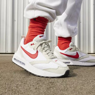 耐克（NIKE）男鞋2025春季新款AIR MAX氣墊鞋緩震運動(dòng)鞋休閑鞋透氣跑步鞋 DQ3991-100白色大學(xué)紅 43