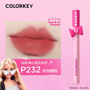 珂拉琪 COLORKEY芭比限定唇釉冰激凌鏡面情人節(jié)七夕口紅r608唇彩女 P232 泡泡糖粉 芭比聯(lián)名