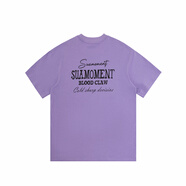 SuaMoment抓痕正品國潮牌情侶T恤寬松休閑短袖尺碼任選限量福袋  024XDX041-紫色 M