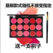 睫蓓多色15唇彩口紅滋潤唇蜜學(xué)生彩妝舞臺化妝師影樓專(zhuān)用啞光演出 01#魅顏堂15色口紅盤(pán)+唇刷