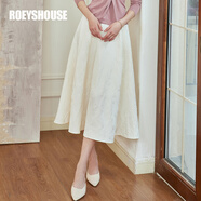 ROEYSHOUSE羅衣新中式中國風(fēng)提花半身裙春夏新款優(yōu)雅簡(jiǎn)約大擺長(cháng)裙10039 米白色 XL