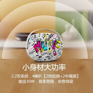 維爾晶（W-King）T8無(wú)線藍(lán)牙音箱家用音響重低音炮大功率 T8 白色帶花紋