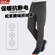 ALPINT MOUNTAIN戶外抓絨褲秋冬保暖防風(fēng)搖粒絨衛(wèi)褲寬松休閑長(zhǎng)褲男女直筒運(yùn)動(dòng)褲