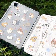 zoyu iPad Pro保護(hù)套2025款A(yù)ir7亞克力第10代可旋轉(zhuǎn)air6/5適用蘋果平板殼iPad11英寸mini7防彎卡通可愛(ài) 【內(nèi)置筆槽】毛絨朋友 2025/2024款A(yù)ir7/6【11英寸