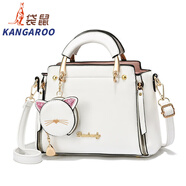 袋鼠（KANGAROO）女包包2025百搭七夕時尚甜美淑女手提包韓版休閑斜跨單肩包 白色