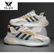MLEX大漠公羊男鞋夏季爆米花軟底減震運動休閑鞋網(wǎng)面椰子鞋 米色 41