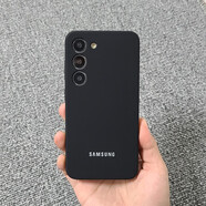 三星（SAMSUNG）適用三星s23手機殼材質硅膠殼全包防摔三星S23+保護套簡約軟殼耐 液態(tài)硅膠殼-黑色 三星GalaxyS23