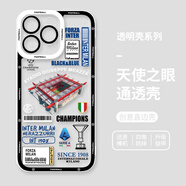 AC米蘭蘋果14pro手機殼iphone15promax適用13米蘭11阿森納12透明x 貓眼透明殼-米蘭BD00892 iPhone16pro
