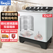 海鷗（SEAGULL）20公斤巨無霸純線電機半自動雙桶大容量洗衣機雙缸賓館商用純銅電機澎湃動力經(jīng)久耐用 30公斤【純銅電機】 不銹鋼洗桶