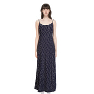 BM吊帶裙女2025新款夏季圓領(lǐng)碎花長(cháng)裙小眾高級感純欲風(fēng)無(wú)袖連衣裙 藏青碎花 均碼