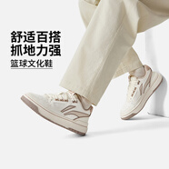 李寧新秀Rookie板鞋簡約男女情侶款春季新款籃球文化鞋運(yùn)動鞋 乳白色/燕麥灰/山羊灰-1 42
