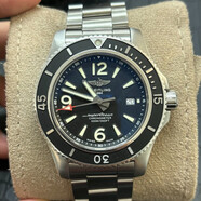 【二手99新】百年靈男表 超級海洋系列 自動(dòng)機械帶夜光潛水運動(dòng)休閑高端奢侈品腕表 44表徑黑盤(pán)鋼帶A17367D71B1A1