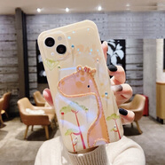 PENGGU 蘋果13手機(jī)殼iPhone13promax全包鏡頭網(wǎng)紅創(chuàng)意可愛卡通防摔硅膠保護(hù)套 13【大頭長(zhǎng)頸鹿】