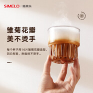 SIMELO施美樂咖啡杯高顏值玻璃杯澳白杯意式冰美式濃縮拿鐵杯芬蘭270ML