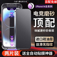 諾康士 適用蘋果14promax防窺鋼化膜磨砂全屏覆蓋iPhone14陶瓷膜無孔聽筒防塵網(wǎng)14pro高清防偷看防摔抗紋 【磨砂防窺氣囊膜】+秒貼神器盒丨全屏無孔丨聽筒防塵 蘋果 14Promax【2片