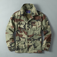 軍迷春秋美式M65迷彩服外套男士純棉戶(hù)外軍裝工裝夾克勞保工作服 山地迷彩[帶運費險] L 建議120-135斤