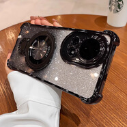 柯鑫適用華為nova12pro手機殼新款nova7氣囊防摔保護套11高級感閃粉硅膠軟邊10/9磁吸支架ultra女簡(jiǎn)約 【深空黑】閃粉卡紙丨U型支架丨四角氣囊防摔 華為 nova 12