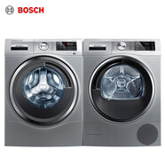 博世（BOSCH）活氧空氣洗熱泵烘干機熱泵除菌洗烘套裝銀色 WGC354B8HW+WTU876H80W