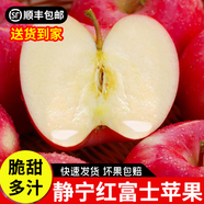 靜寧蘋(píng)果 【順豐到家】甘肅紅富士蘋(píng)果水果 新鮮應(yīng)季靜寧蘋(píng)果 凈重4.5斤中果75mm