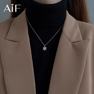 AIF雪花純銀項(xiàng)鏈女生秋冬衛(wèi)衣鏈掛鏈長頸鏈毛衣鏈吊墜生日禮物送女友 雪花毛衣鏈