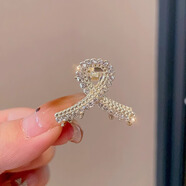 杰唯伊珍珠抓夾半扎發(fā)夾女前額碎發(fā)劉海漂亮夾頭發(fā)夾子頭飾側邊夾發(fā)卡 BH-FJ104交叉閃鉆