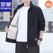 羅蒙（ROMON）搖粒絨外套男2025新款春秋戶外運(yùn)動(dòng)休閑衛(wèi)衣大碼立領(lǐng)抓絨衣夾克 黑色【秋冬】 加厚 2XL =145-155斤