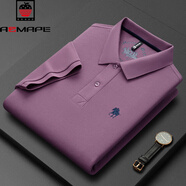 AEMAPE美國蘋(píng)果短袖t恤男polo衫夏季體恤2024新款棉高端男士長(cháng) 淺紫色[短袖] 3XL