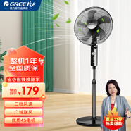 格力（GREE） 電風扇落地扇靜音家用節(jié)能輕音大風力客廳辦公室學生宿舍搖頭電扇寬葉片落地扇立式廣角臺地風扇 5葉黑色機械款落地扇FD-4012-WG