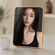 一面墻水晶相框擺臺洗照片定制做成小擺件高級感結婚寫(xiě)真相片打印加相冊 單張滿(mǎn)鋪-輕奢金 8寸（15.2*20.3cm）