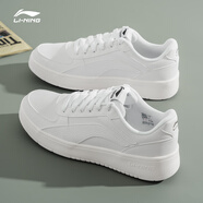 李寧板鞋男鞋子秋冬2025新款厚底增高休閑小白鞋男士百搭經(jīng)典運動鞋 【經(jīng)典】小白鞋/標準白 45
