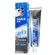 好來黑人超白竹炭牙膏190g護齦健齒亮白含氟清新口氣減少異味清潔牙齒 超白竹炭深潔190g*1支
