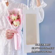 脈秀滿(mǎn)天星干花永生玫瑰花向日葵教師節送老師閨蜜女友生日禮物 2朵炫彩玫瑰+提袋+LED燈 干花包