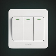 插座奇勝電工開(kāi)關(guān)插座面板86型暗裝墻壁家用二三一開(kāi)五孔套裝 奇勝三位大板開(kāi)關(guān)