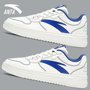 安踏（ANTA）男鞋滑板鞋秋季透氣厚底增高休閑鞋輕質(zhì)軟底運動(dòng)休閑小白鞋 象牙白 41