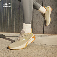 鴻星爾克穿梭3.0ST跑步鞋防暴雨運動(dòng)鞋軟底耐磨防滑男鞋防潑水皮面跑鞋 淺亞麻/中性米駝 44