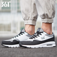 361°運動(dòng)鞋男鞋秋冬季新款休閑跑步鞋透氣男士減震休閑氣墊鞋跑鞋子 10U中灰/烏黑色-網(wǎng)面 40