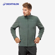 迪卡儂（DECATHLON）保暖戶(hù)外抓絨衣外套男女運動(dòng)寬松秋搖粒絨外套沖鋒衣內膽 男款-全拉鏈-墨綠色 2XL