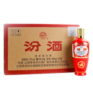 汾酒喜酒 山西杏花村汾酒 清香型 53度 500mL 12瓶 出口紅瓷