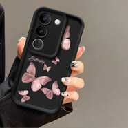 布隆斯 S17天眼階梯手機(jī)殼 vivo S17卡通動(dòng)漫保護(hù)套s17Pro防摔軟殼全包厚款 適用于 粉蝴蝶+屏幕膜