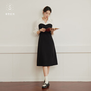 獨束【束型系列】大碼郁金裙雙版型拼接連衣裙女新款顯瘦氣質(zhì)裙子 常規(guī)梨形- M (尺碼：1) 拍前和客服確認(rèn)尺碼