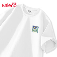 班尼路（Baleno）短袖t恤男220G重磅夏季潮流大碼透氣圓領(lǐng)上衣青少年寬松純棉短t